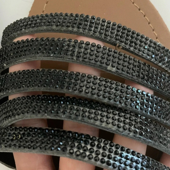 Streetwear Society Black Strappy Sandals - Sz 10 - BNWT - Picture 6 of 8